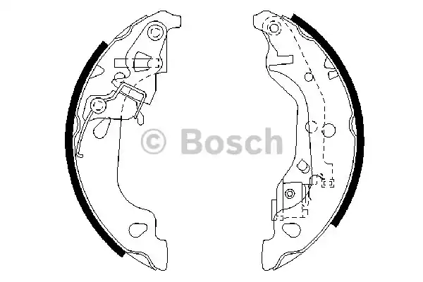 Колодки тормозные барабанные BOSCH 0986487597