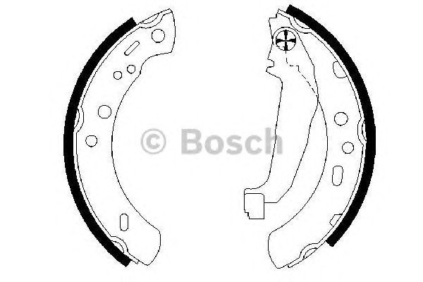 Колодки тормозные барабанные BOSCH 0986487604