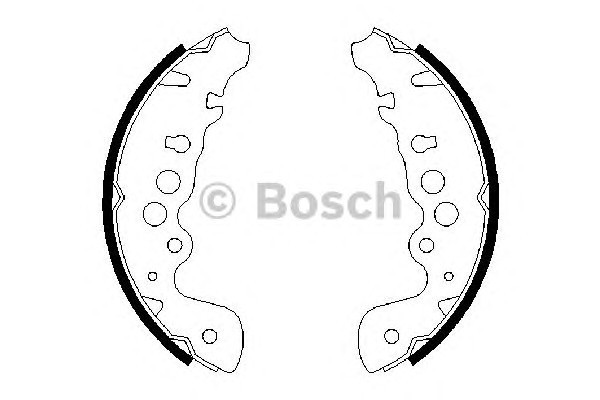 Колодки тормозные барабанные BOSCH 0986487616