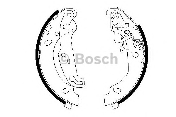 Колодки тормозные барабанные BOSCH 0986487624