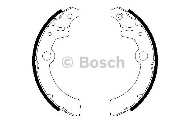 0986487676 BOSCH Колодки тормозные барабанные