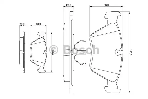 0986490640 BOSCH Тормозные колодки