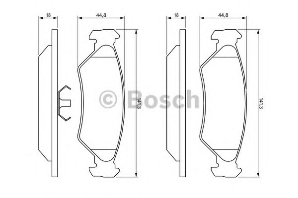 0986492020 BOSCH Колодки тормозные дисковые