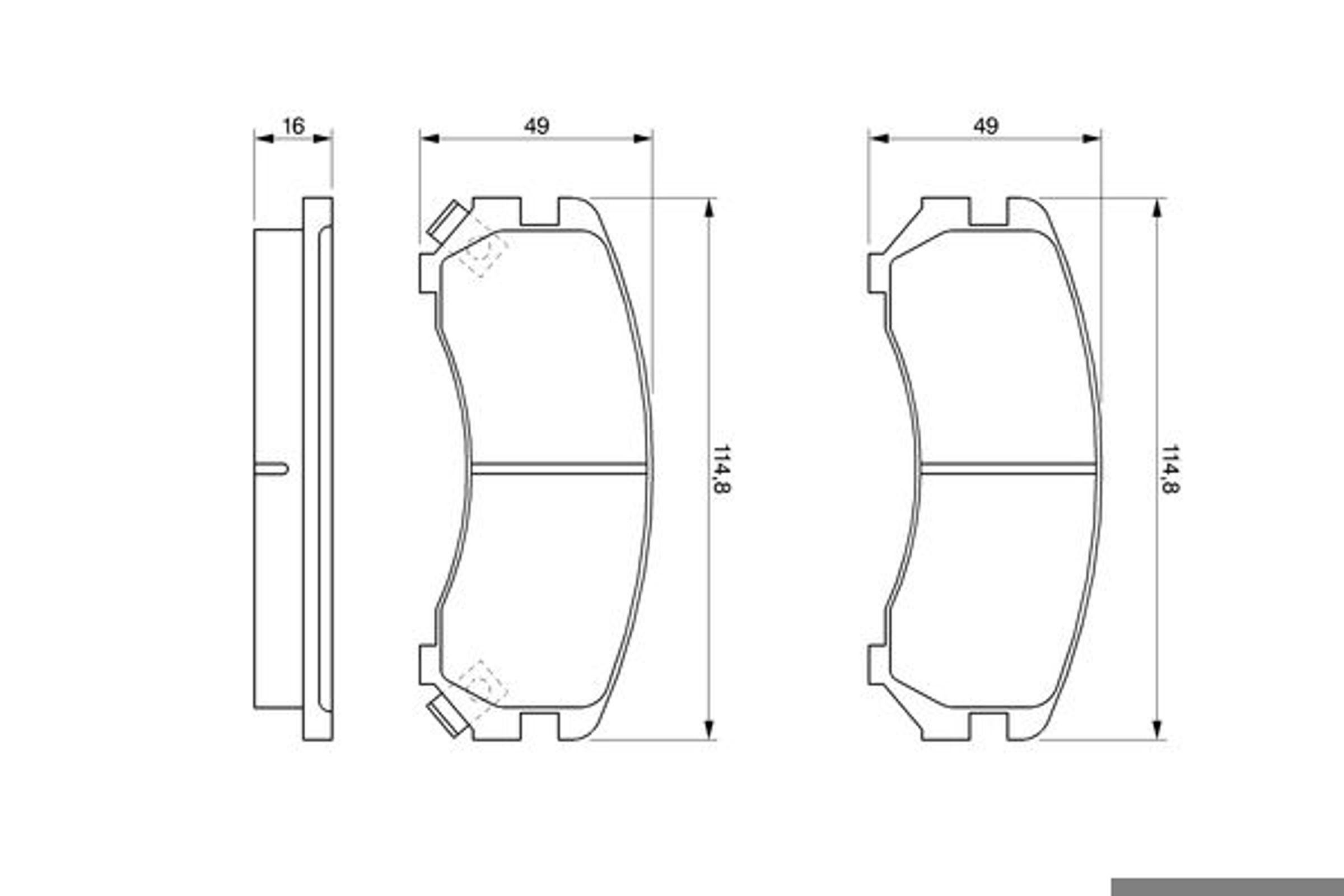 0986493450 BOSCH Колодки тормозные дисковые