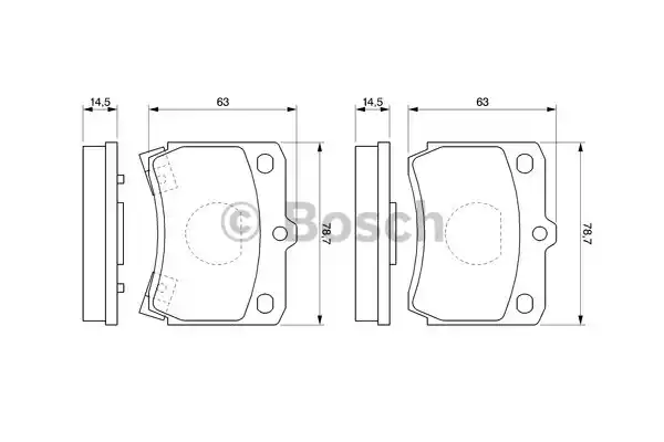 0986493550 BOSCH Тормозные колодки