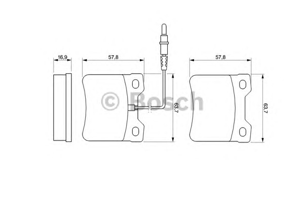 0986494000 BOSCH Тормозные колодки