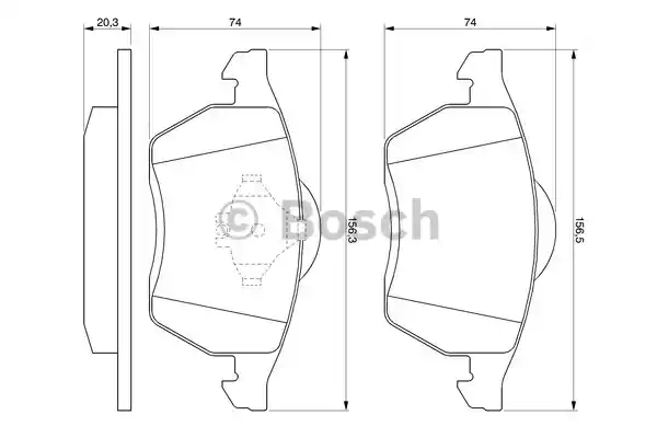 0986494003 BOSCH Тормозные колодки