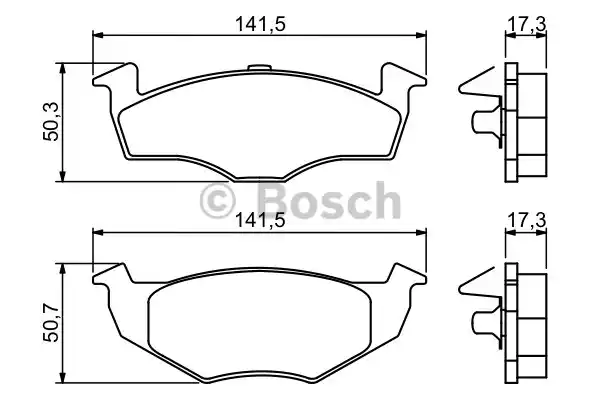 0986494005 BOSCH Тормозные колодки