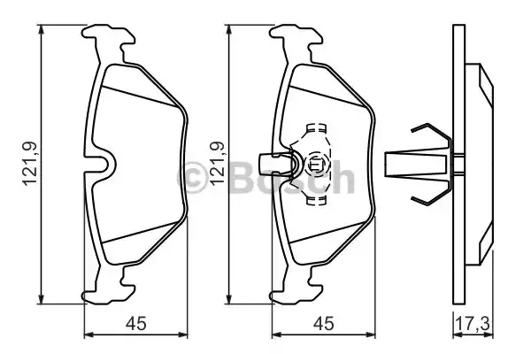 0986494009 BOSCH Тормозные колодки