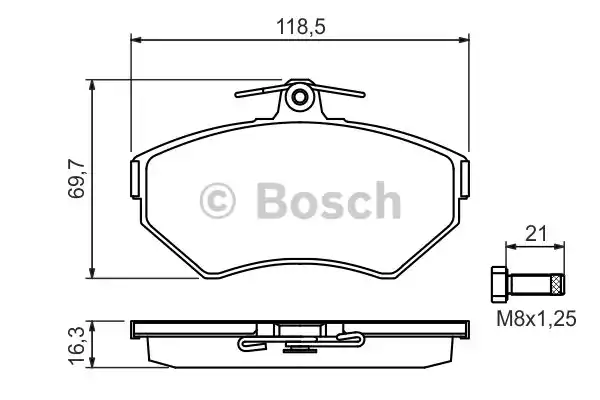 0986494010 BOSCH Тормозные колодки