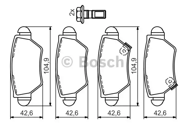 0986494014 BOSCH Тормозные колодки