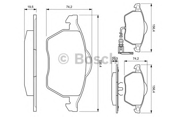 Тормозные колодки BOSCH 0986494018