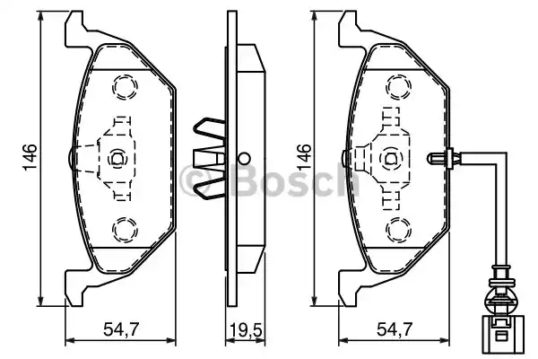 0986494019 BOSCH Тормозные колодки