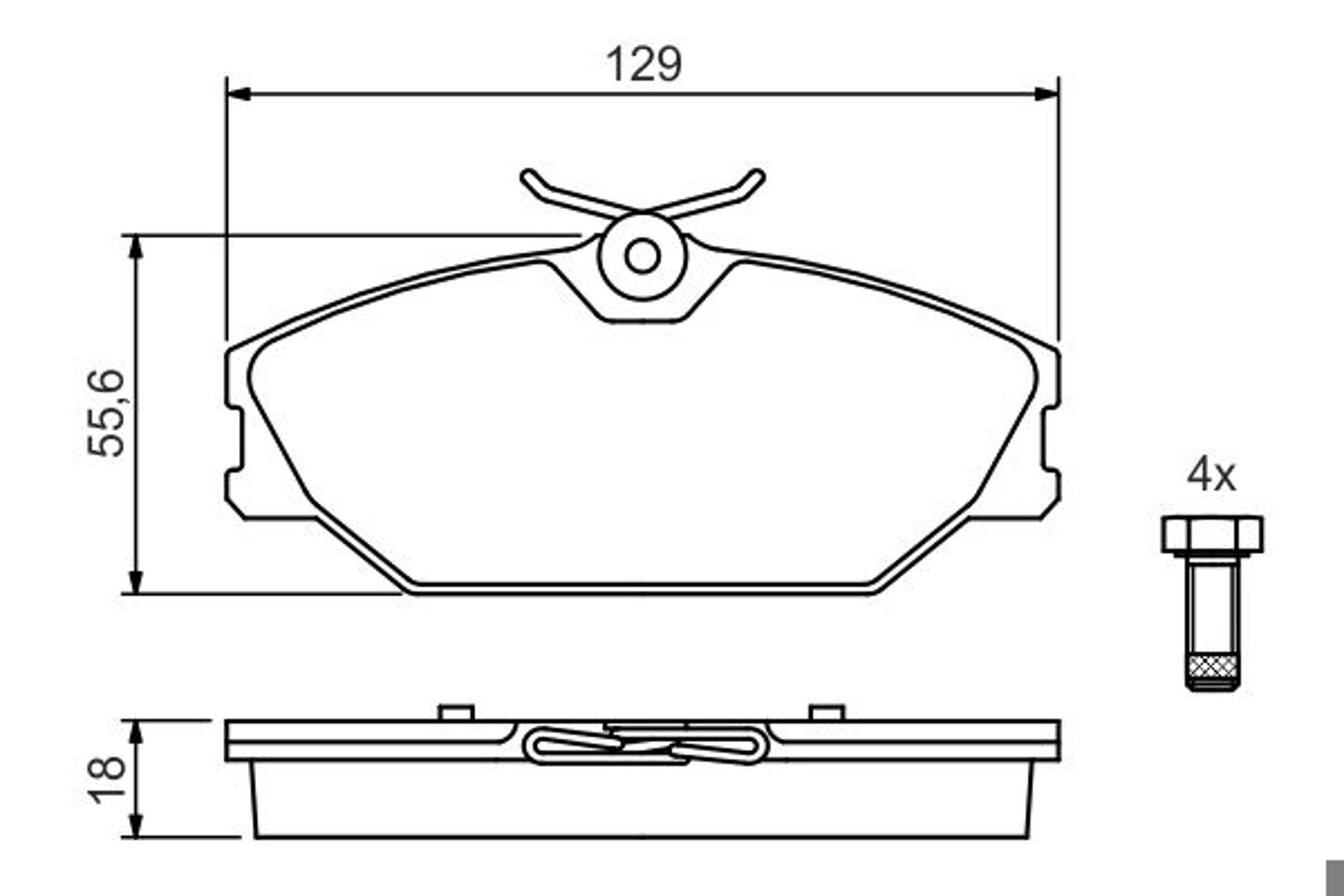 0986494024 BOSCH Колодки тормозные дисковые