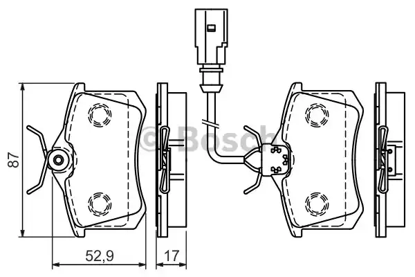 0986494025 BOSCH Тормозные колодки