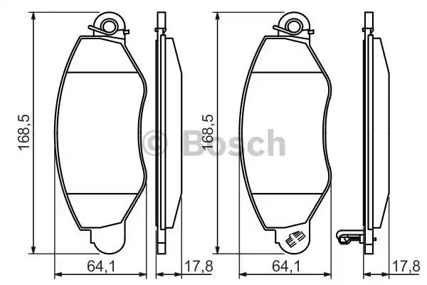 0986494037 BOSCH Тормозные колодки