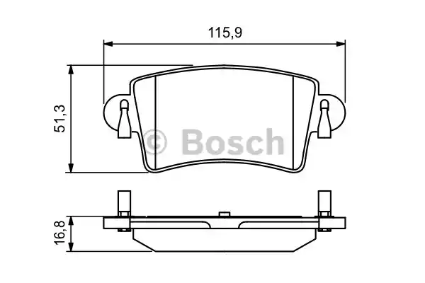 0986494043 BOSCH Тормозные колодки