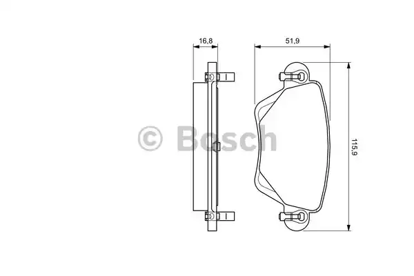 Тормозные колодки BOSCH 0986494046