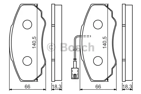 0986494048 BOSCH Тормозные колодки