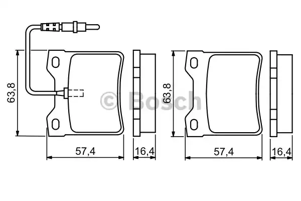 0986494055 BOSCH Тормозные колодки