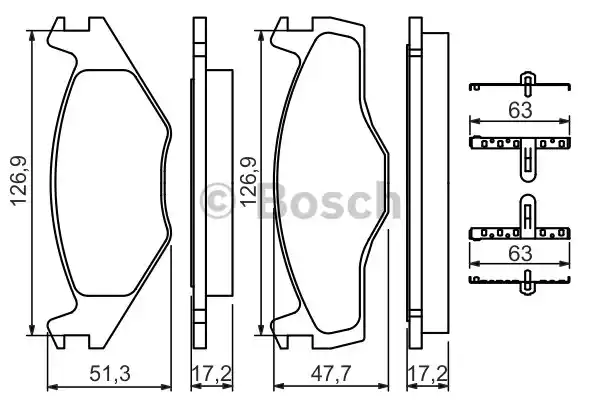 0986494057 BOSCH Тормозные колодки