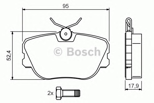 0986494058 BOSCH Тормозные колодки