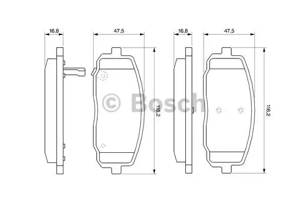 0986494064 BOSCH Тормозные колодки