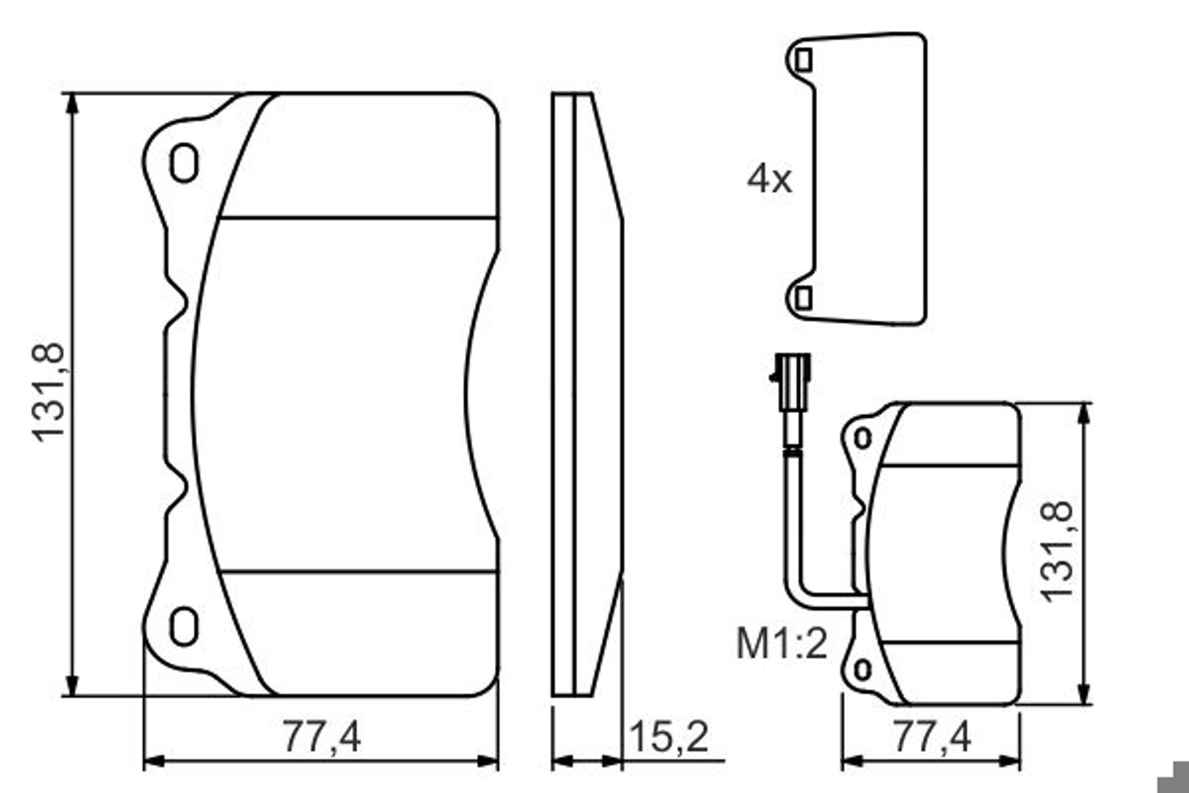 Колодки тормозные дисковые BOSCH 0986494069
