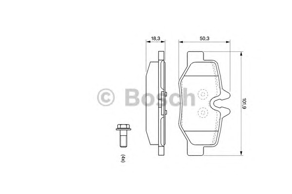 0986494082 BOSCH Тормозные колодки