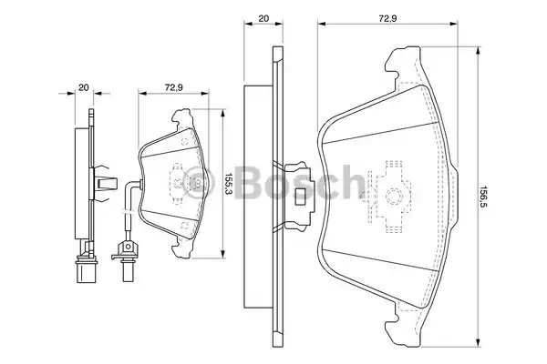 0986494104 BOSCH Тормозные колодки