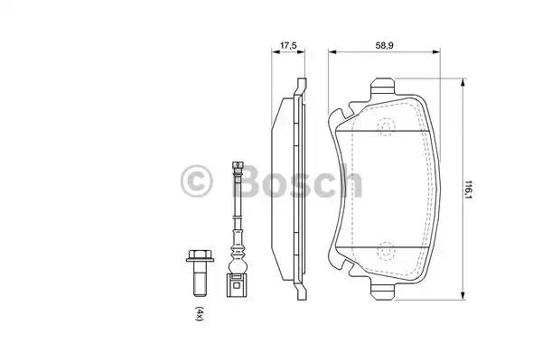 0986494108 BOSCH Тормозные колодки