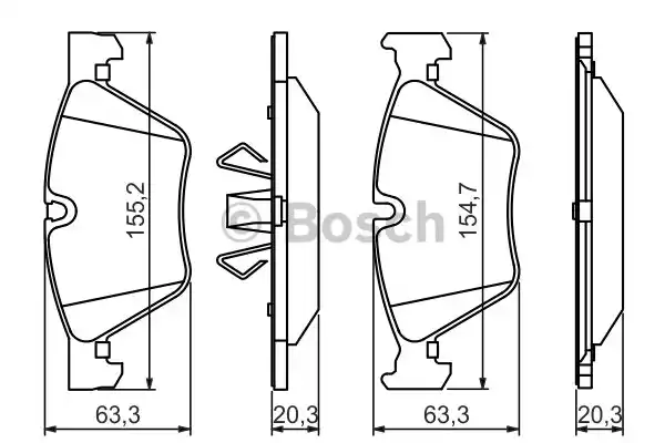 Тормозные колодки BOSCH 0986494117