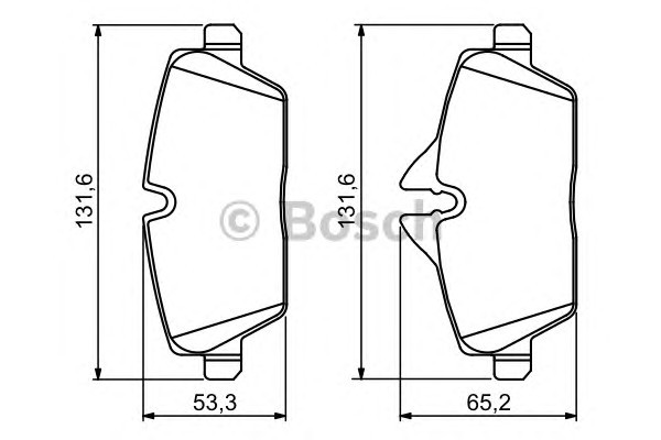 0986494120 BOSCH Колодки тормозные дисковые