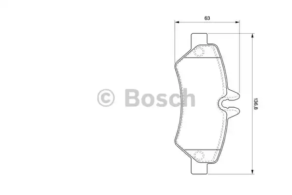 Комплект тормозных колодок дискового тормоза BOSCH 0986494123