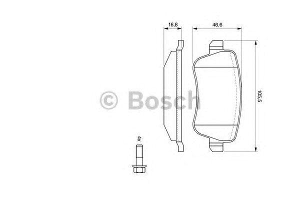 Колодки тормозные дисковые BOSCH 0986494126