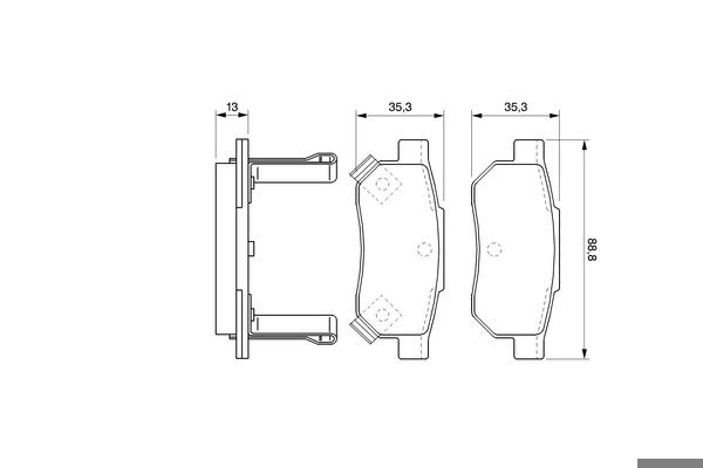 0986494128 BOSCH Колодки тормозные дисковые