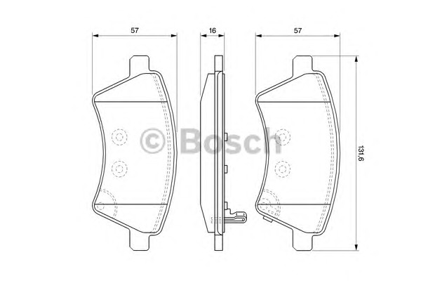 Комплект тормозных колодок дискового тормоза BOSCH 0986494129
