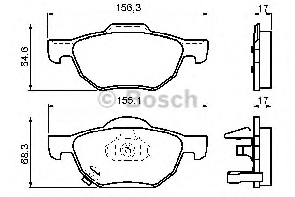 0986494135 BOSCH Тормозные колодки