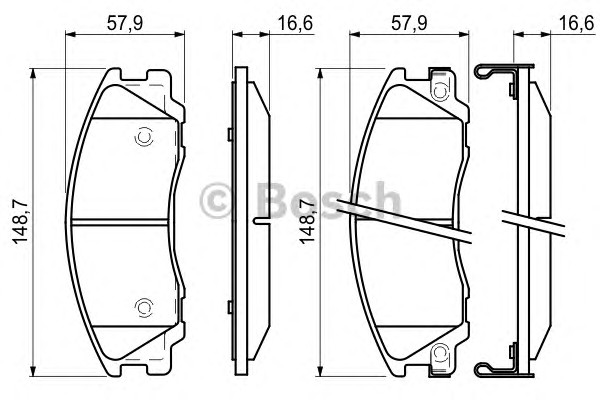 0986494138 BOSCH Тормозные колодки