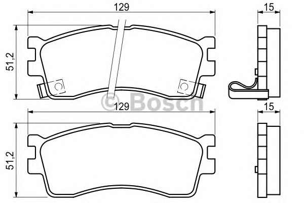 0986494144 BOSCH Тормозные колодки