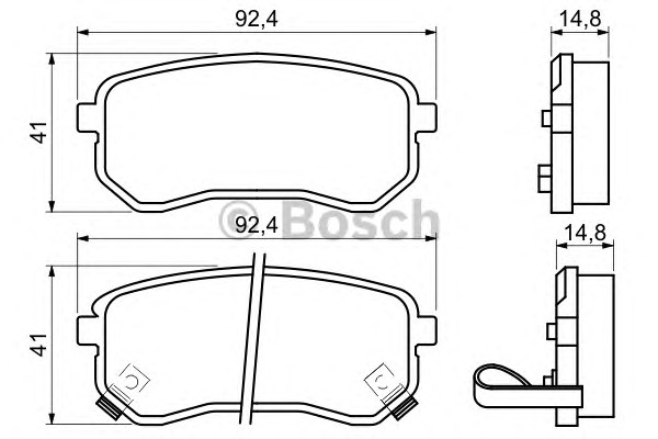 Комплект тормозных колодок дискового тормоза BOSCH 0986494145