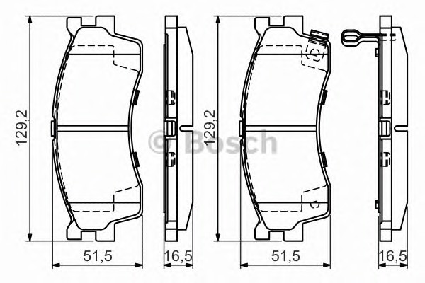 0986494146 BOSCH Колодки тормозные дисковые