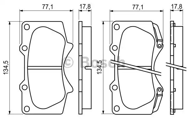 0986494153 BOSCH Тормозные колодки