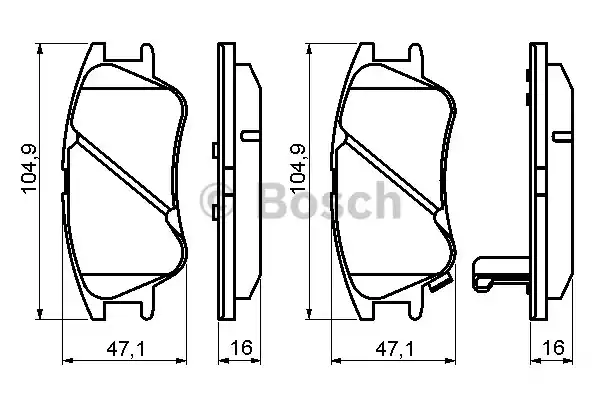 Тормозные колодки BOSCH 0986494155