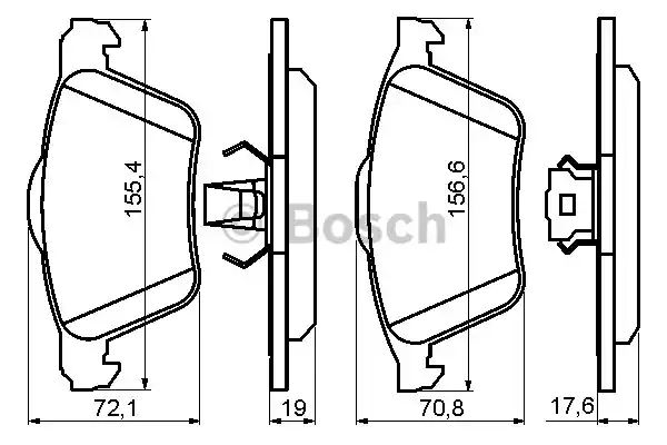 0986494158 BOSCH Тормозные колодки