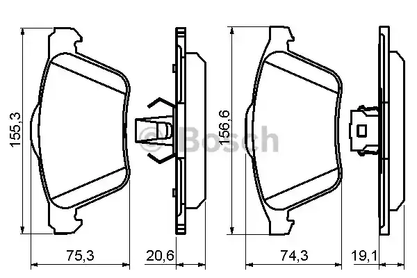 0986494159 BOSCH Тормозные колодки