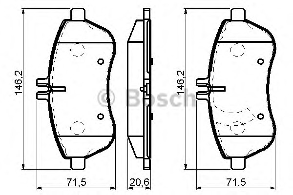 Тормозные колодки BOSCH 0986494161