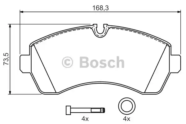 Комплект тормозных колодок дискового тормоза BOSCH 0986494194