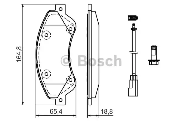 0986494236 BOSCH Тормозные колодки