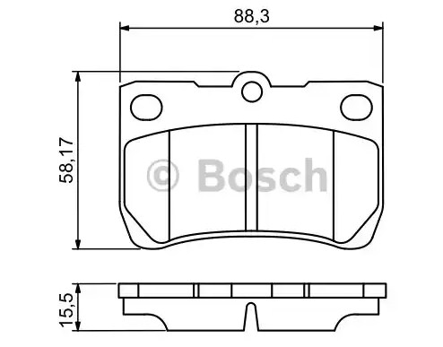 Комплект тормозных колодок дискового тормоза BOSCH 0986494253